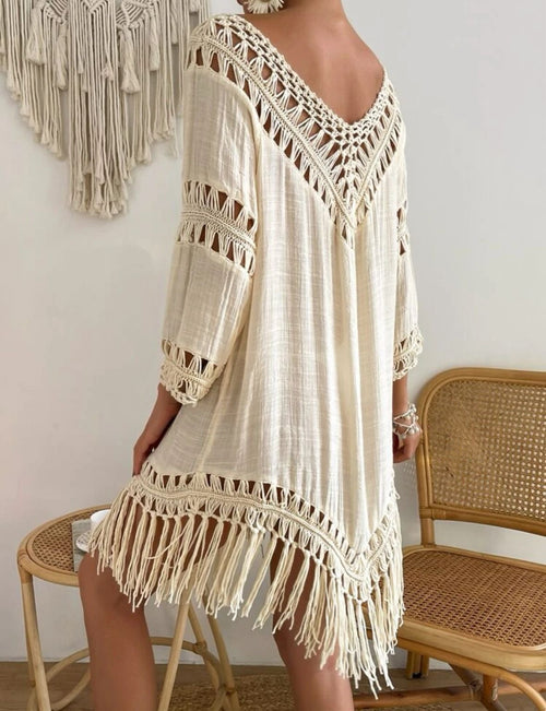 BEIGE BEACH DRESS