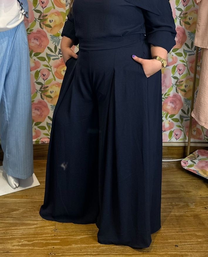 WIDE NAVY PANT