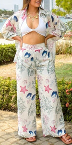 PLUS SET ESTAMPADO MAR VERDE