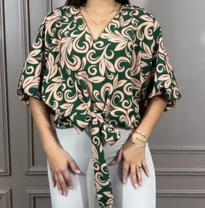 BLUSA MERANY  VERDE PRINT ARENA