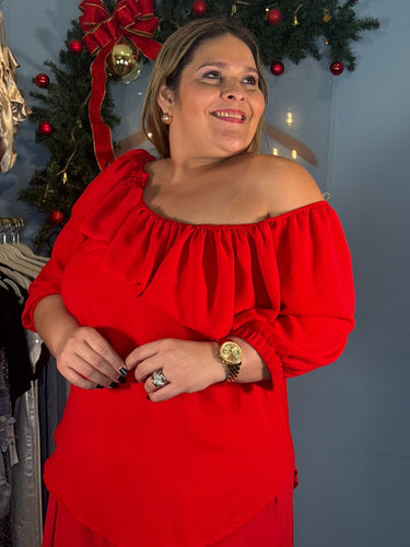 BLUSA ROJA ONESHOULDER