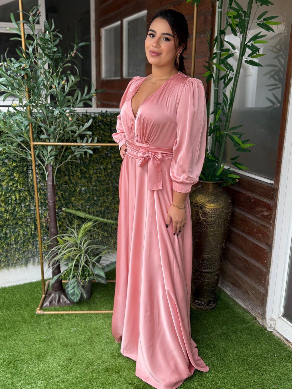 VESTIDO VERONICA PALO DE ROSA