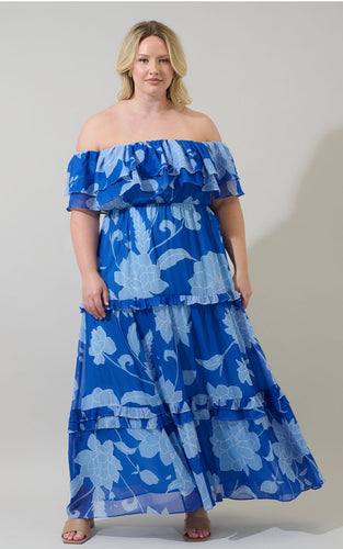 VESTIDO PLUS SIZE MARGOT AZUL