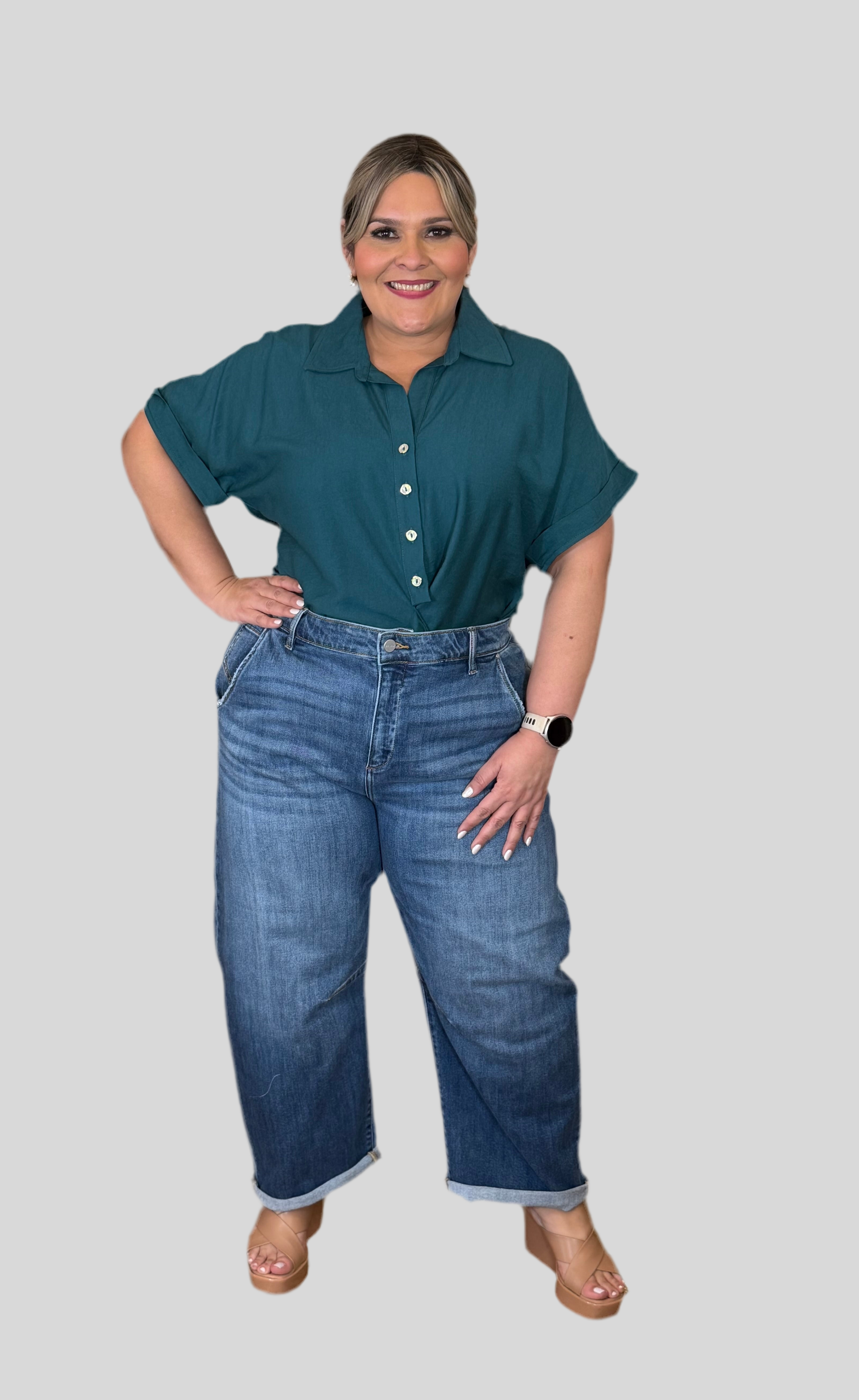 Jeans Barrel Cropped Plus Size de Mujer – Denim en Tendencia | Panamá