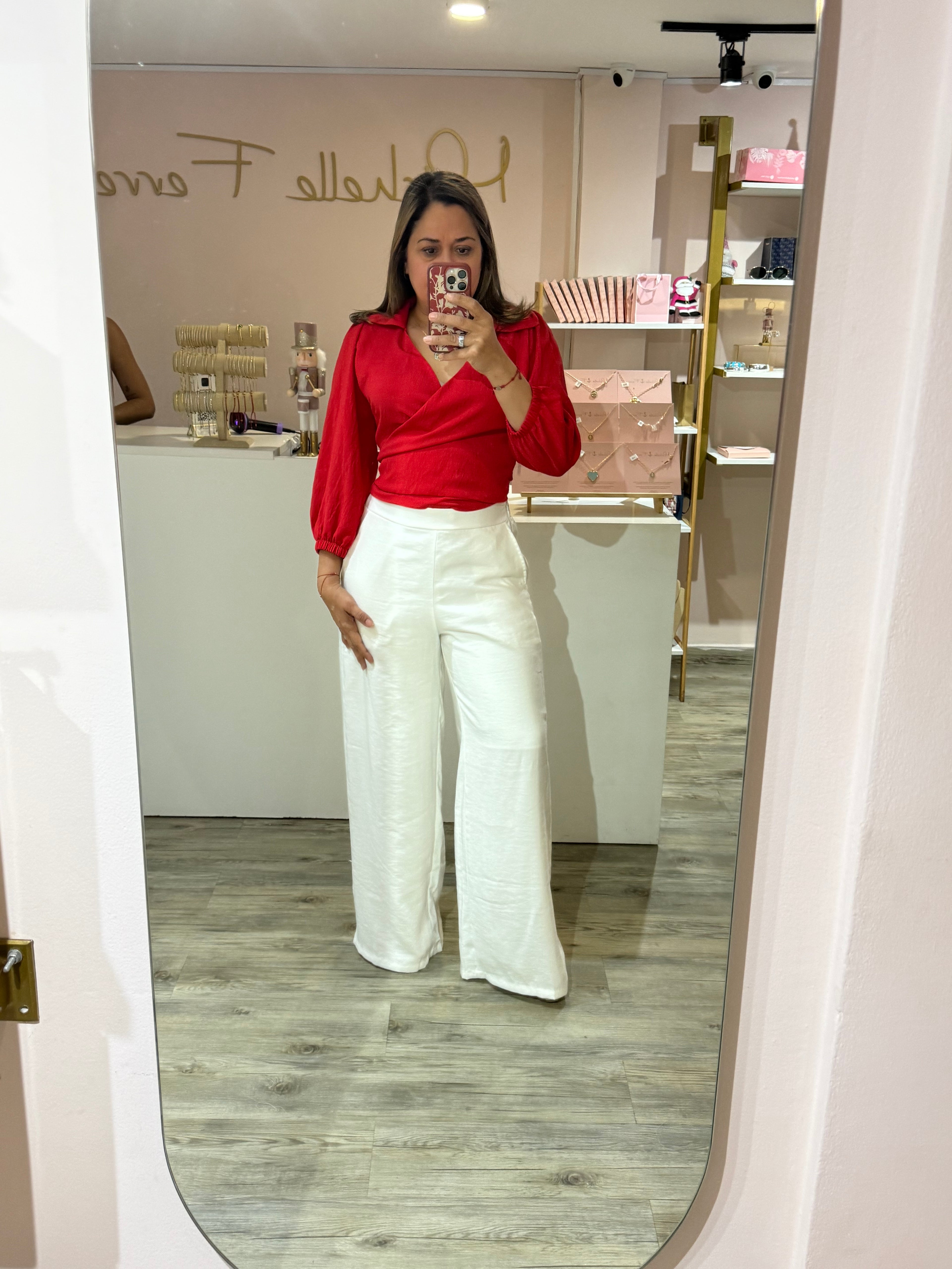 RED CROP TOP