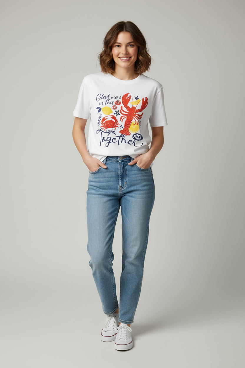 T-Shirt Graphic Lobster/Casual con Personalidad