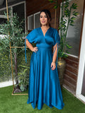 VESTIDO DARIELA AZUL PETROLEO