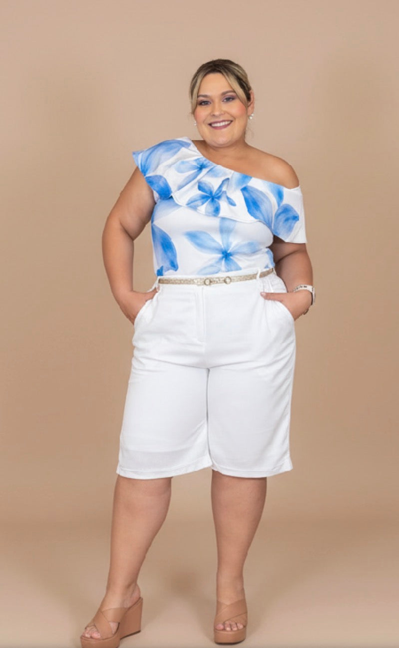 Short Bermuda Blanco para Mujer-Elegante y Fresco/Boutique en panama