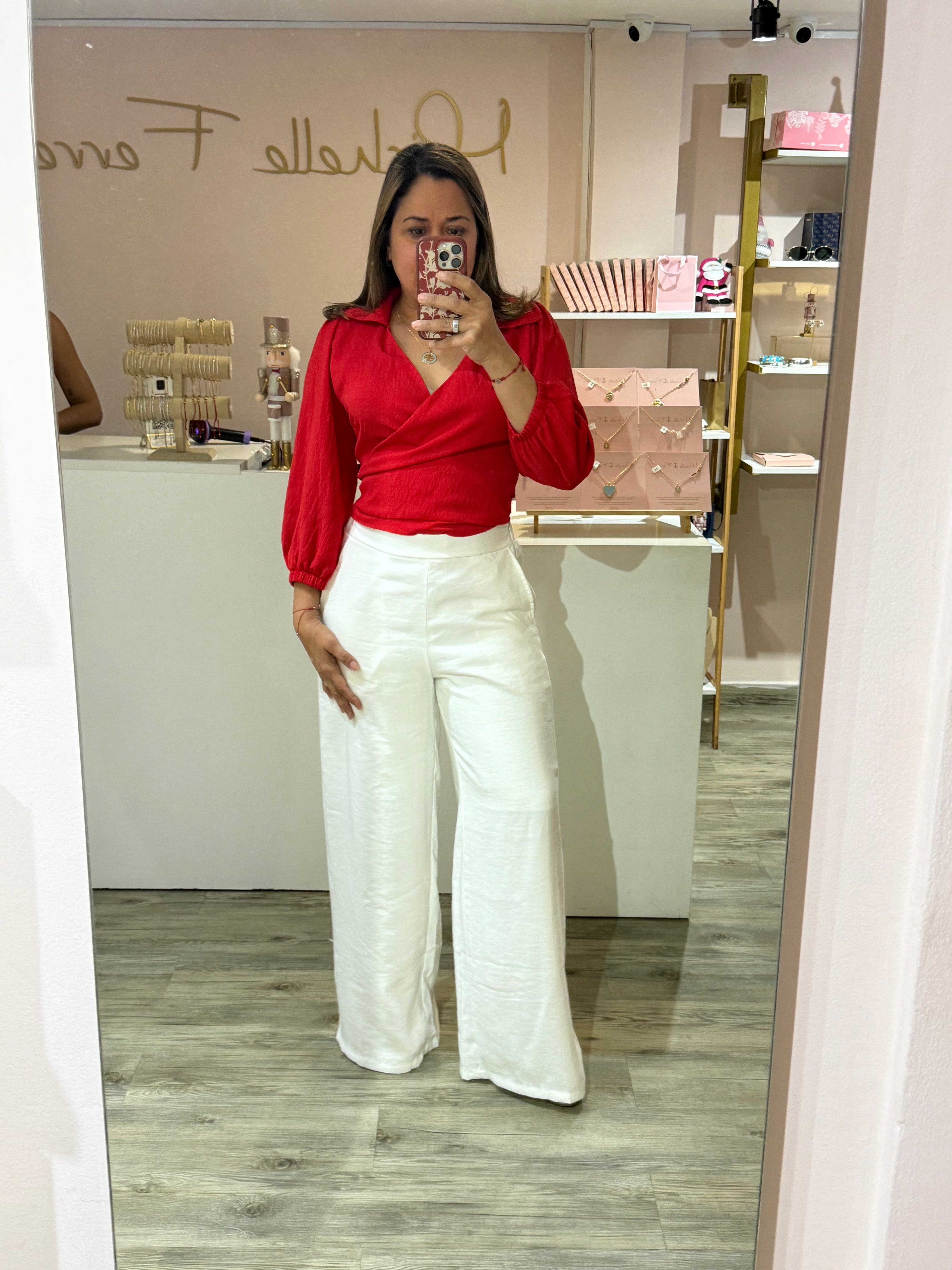 RED CROP TOP