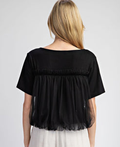 BLUSA NEGRA TUL