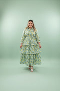 Vestido Plus Size Midi Estampado de Limones para Mujer en Panamá/ Vestido fresco Casual y elegante en panamá
