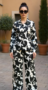JACKET COW PRINT NEGRO