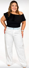 PANTALON BLANCO DE MEZCLILLA PLUS SIZE