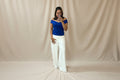 BLUSA CRUZADA AZUL REY