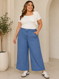 PANTALON PALAZZO DENIM POLKA
