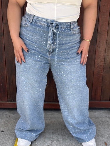 PANTALON DENIM BRILLO