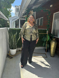 RUFFLE SLEEVES GOLD BLOUSE