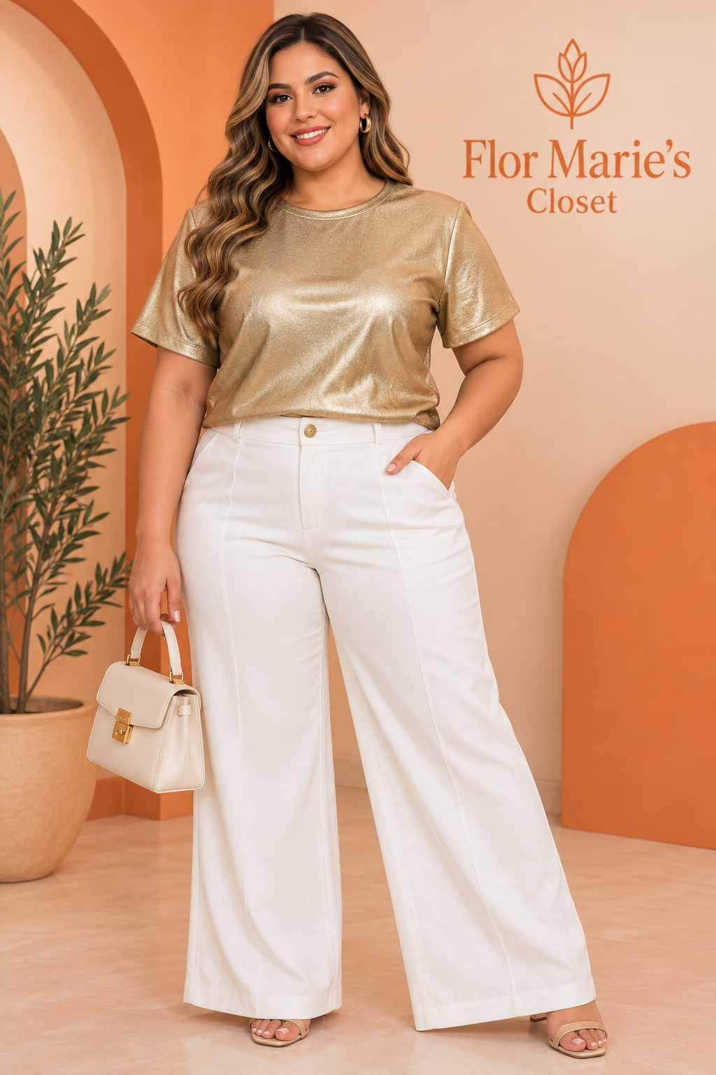 Blusas Plus Size Metalizadas