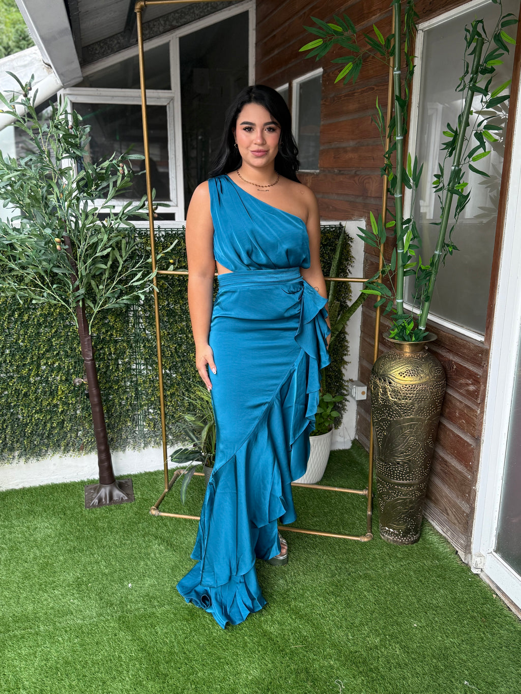 VESTIDO NIURKA VERDE AZUL