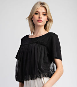 BLUSA NEGRA TUL