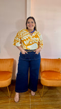 Jean Palazzo Plus Size Panamá - Pantalón Mezclilla Pierna Ancha Tiro Alto Tallas Grandes en Panamá
