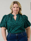 BLUSA PLUS SIZE VERDE NAVIDAD