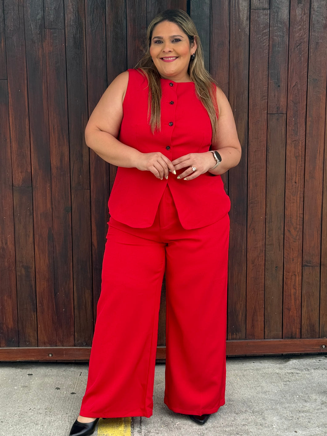 SARISA PLUS SET BRUNA ROJO