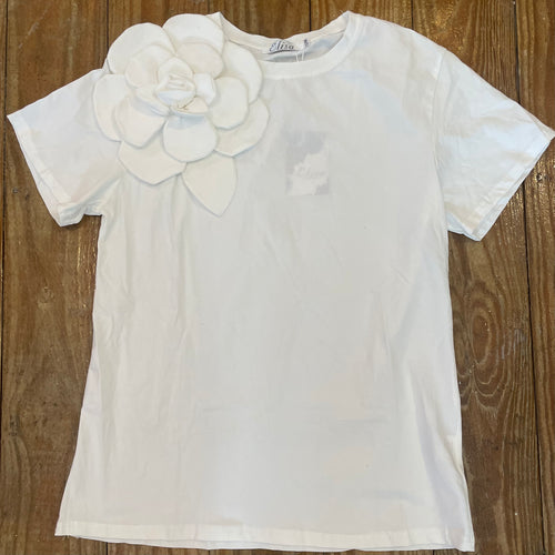 BLUSA ELISA  BLANCA CON FLOR