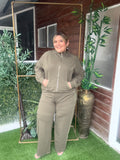 SARISA SET KAREN PLUS SIZE VERDE OLIVA