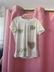 GOLDEN LOVE HEART TSHIRT