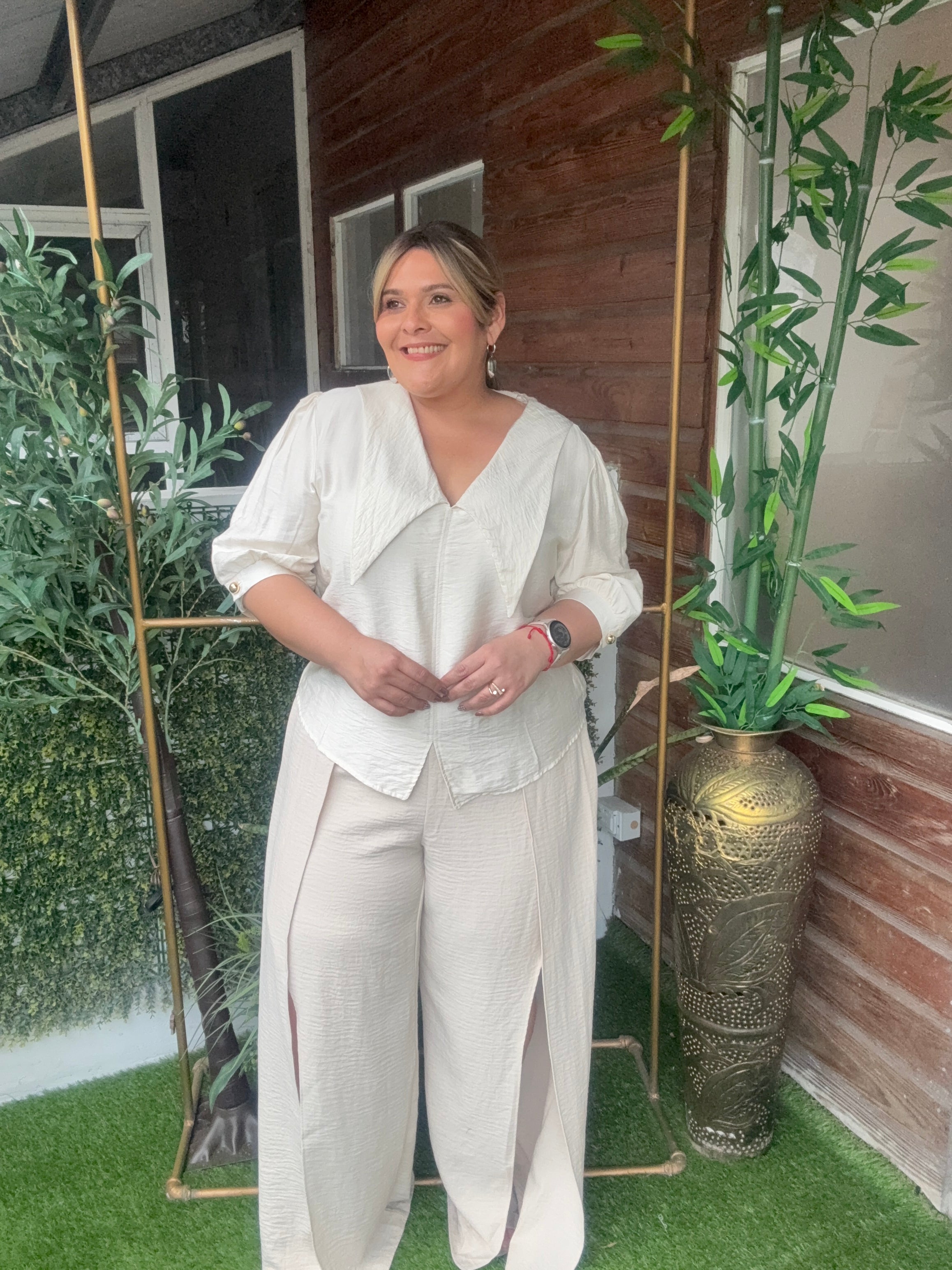 BLUSA PLUS SIZE ARACELY BEIGE