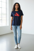 T-Shirt Lobster Dark Blue / Minimalista con Impacto ropa para Mujer en Panama
