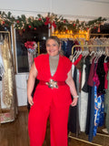 SARISA SET PLUS SIZE ROSA ROJA