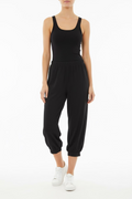 PLUS SIZE PANTALON NEGRO BOTON DORADO