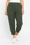 PLUS SIZE PANTALON VERDE OLIVO