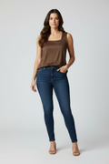 BLUSA BASICA PLUS SIZE CHOCOLATE