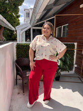 Cargar imagen en el visor de la galería, PANTALON SARA ROJO PLUS SIZE