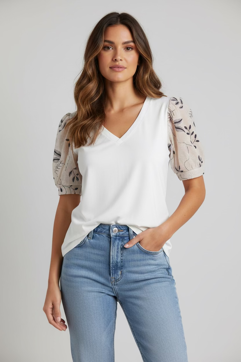 BABY BLUE PUFFY BLOUSE