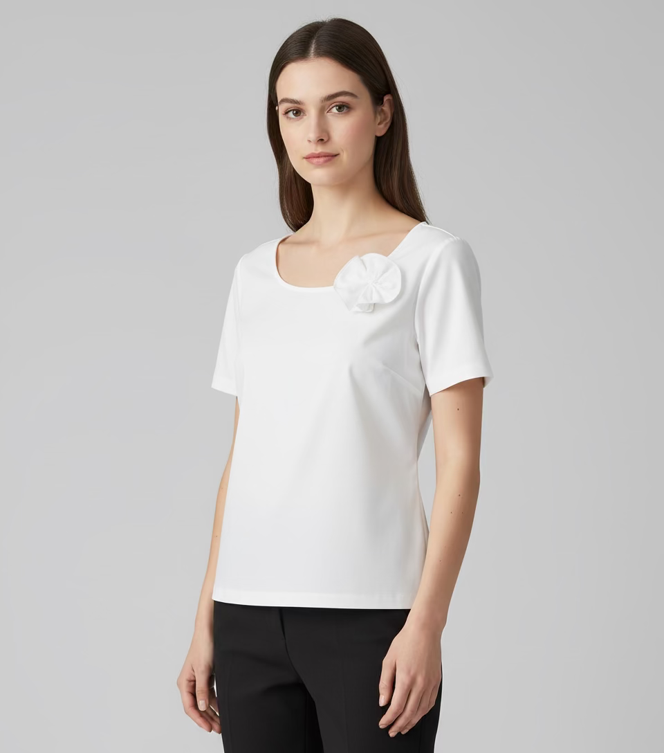 BLUSA CORBATA LATERAL BLANCA