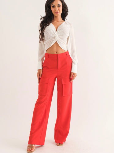 Red Cargo Pant