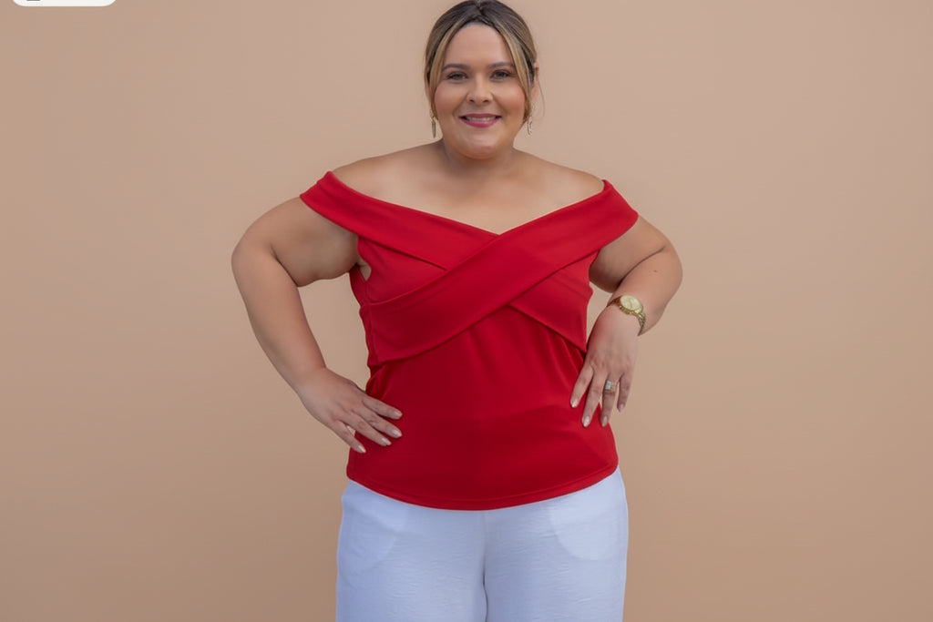 BLUSA CRUZADA ROJA