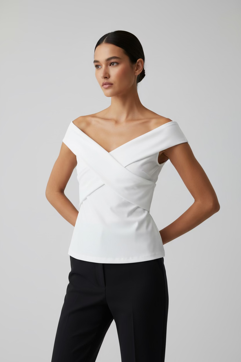 BLUSA CRUZADA BLANCA