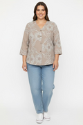 BLUSA PLUS SIZE YULIETH CAFE