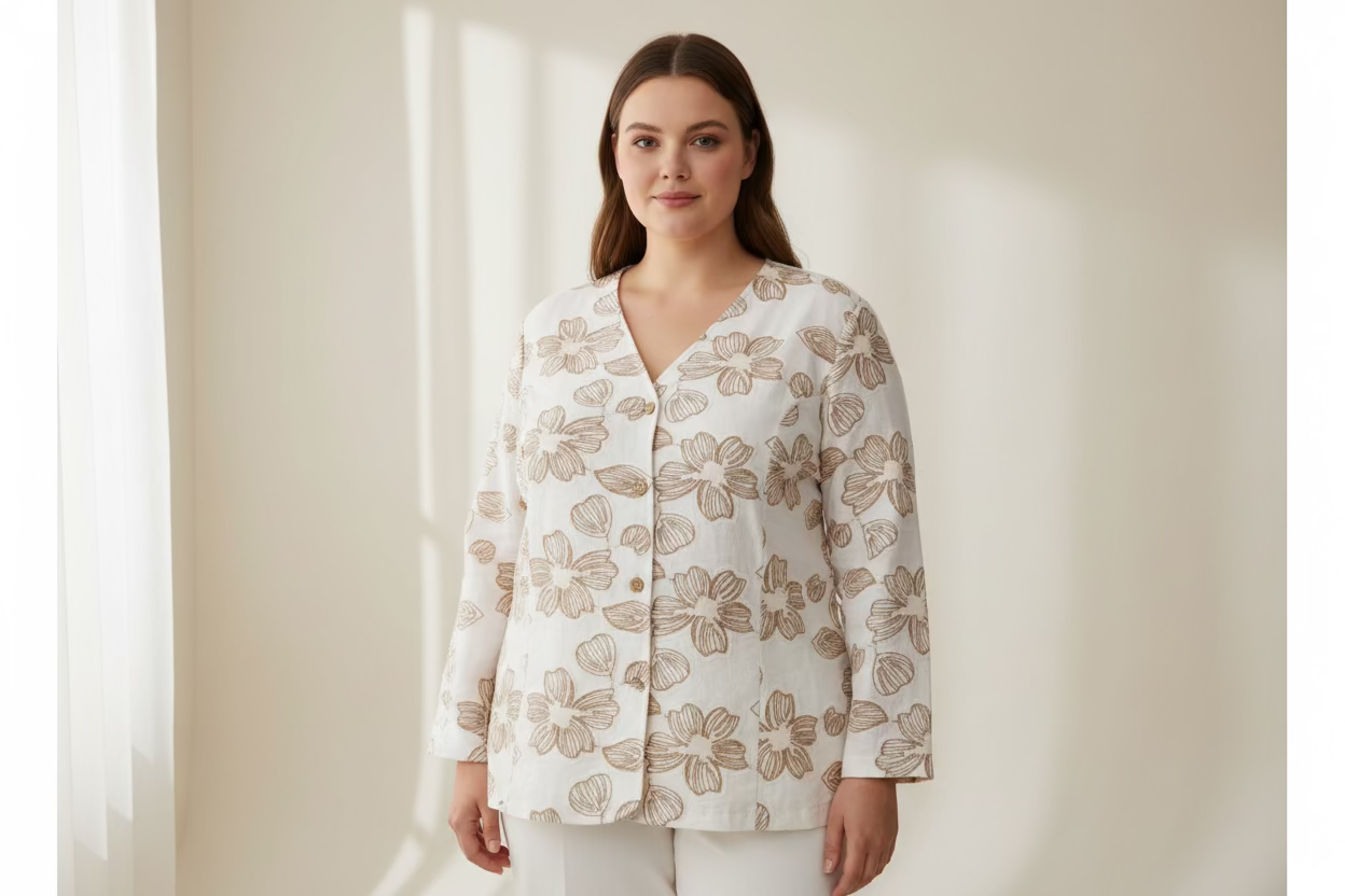BLUSA PLUS SIZE MARGARITA BLANCO