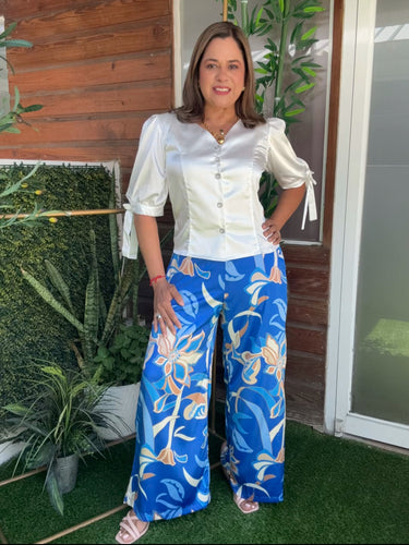 PANTALON CARA AZUL-CAFE