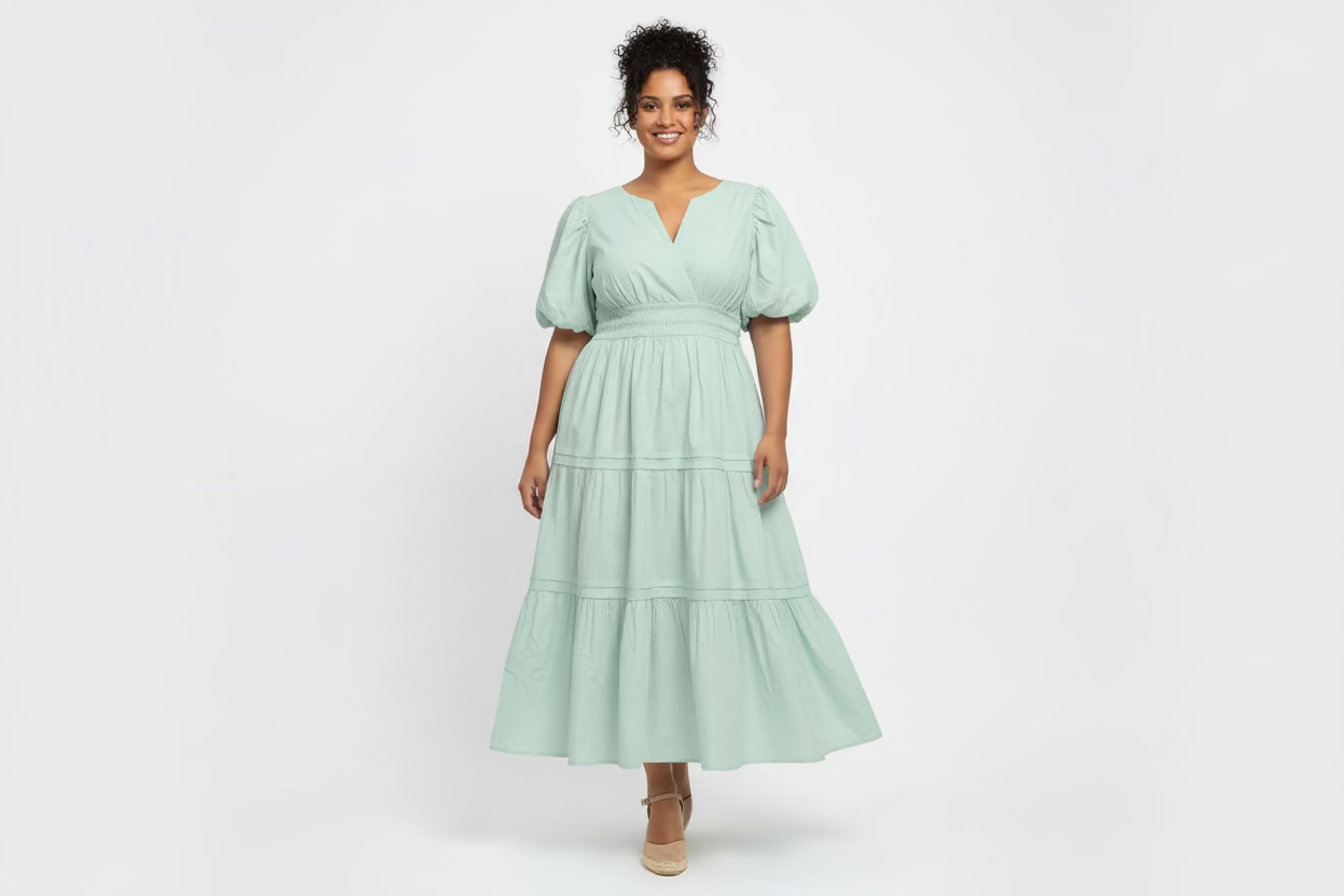 Vestido Maxi Color Menta Plus Size para Mujer – Boutique en Panamá