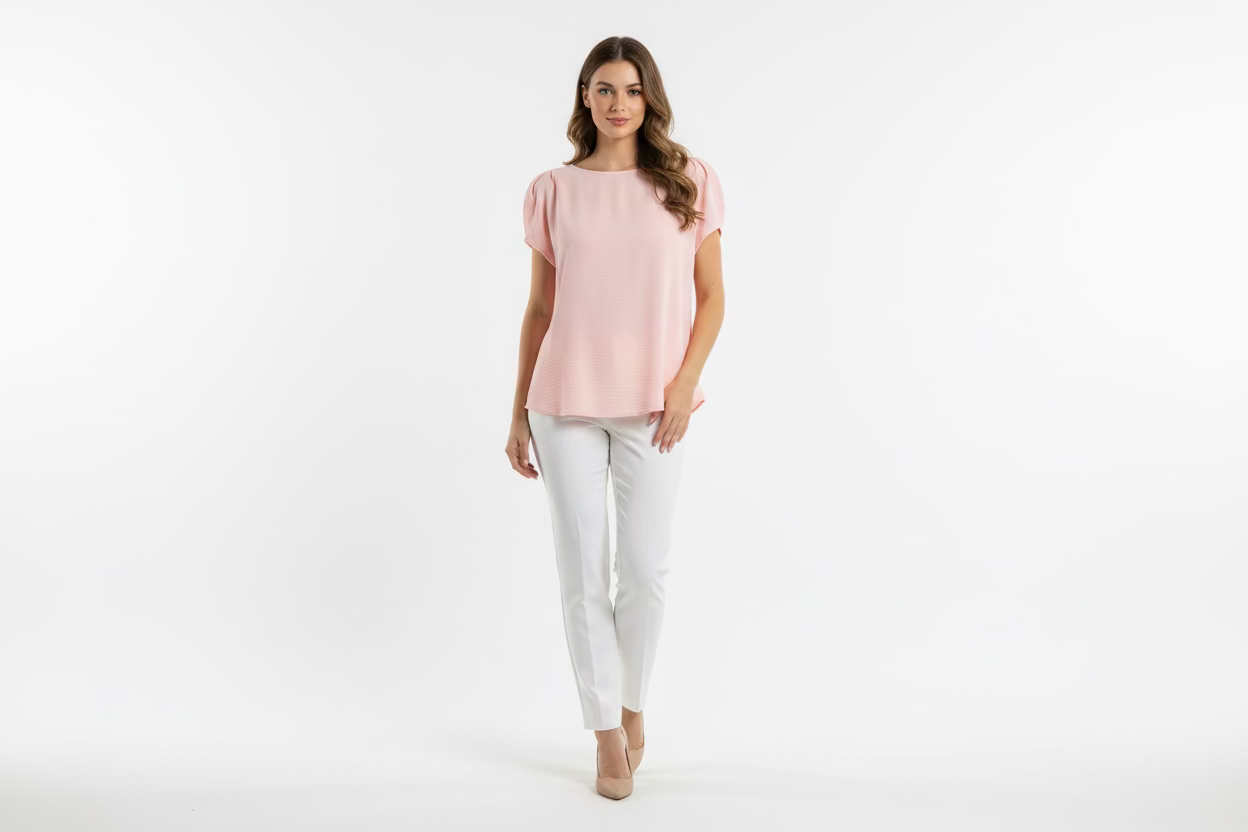 SARISA BLUSA  PLUS SIZE ROSADA