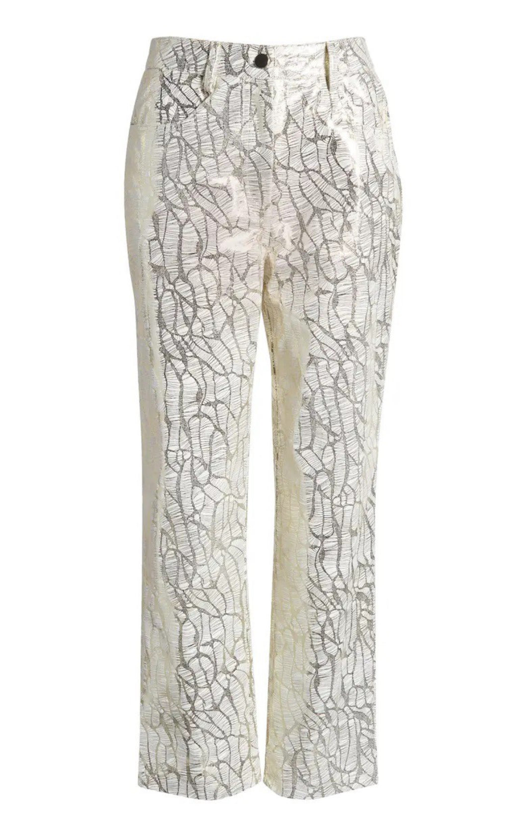 Lupe Printed Metalic Pants