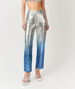 Due Classic High Shine Sequin Pants