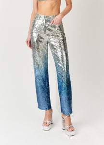 Due Classic High Shine Sequin Pants